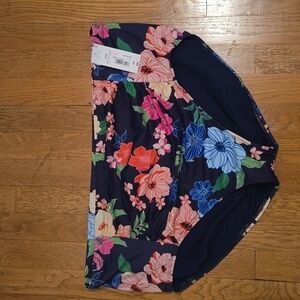 LIZ CLAIBORNE BRAND WOMANS PLUS SIZE PINK FLORAL BATHING SUIT BOTTOM SIZE 24W